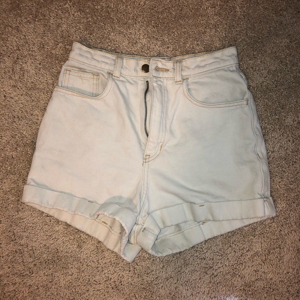 American Apparel High Waisted Jean Shorts